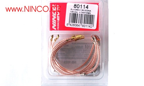 8x Silicone cable 120mm + faston